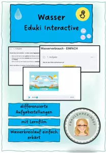 Bild in der Beschreibung des Unterrichtsmaterials Wasser Forscherheft differenziert Niveau 1 von fraulehrerin007 #1