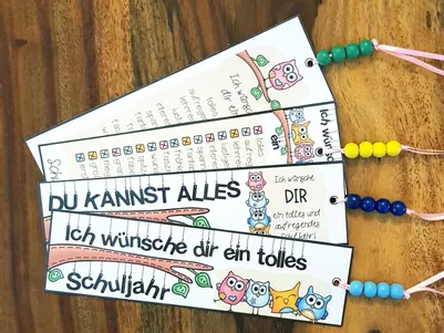 Bild in der Beschreibung des Unterrichtsmaterials Lesezeichen für den Schulbeginn (kleines Geschenk für Schüler oder Lehrerkollegen) von Unterrichtmitspass #2