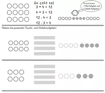 Bild in der Beschreibung des Unterrichtsmaterials Einmaleins: Tausch- und Umkehraufgaben üben (mit drei Aufgabenformaten, 12 ABs) von abc shop #1