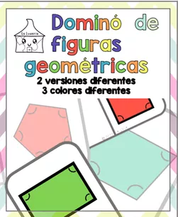 Bild in der Beschreibung des Unterrichtsmaterials Dominó de figuras geométricas ¡dos modos de juego! von LaLudería #1