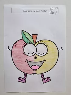 Bild in der Beschreibung des Unterrichtsmaterials Gestalte deinen Apfel, Kreativprojekt, ab Klasse 1 von Frau Zauberfuchs #2
