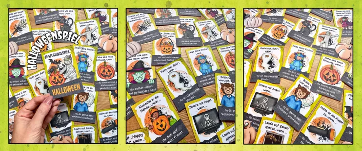 Bild in der Beschreibung des Unterrichtsmaterials Halloween | Bewegungsspiel von Janetti #1