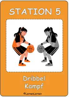 Bild in der Beschreibung des Unterrichtsmaterials Dribbeln an Stationen (Basketball - Stationskarten) von Lernenlernen #3