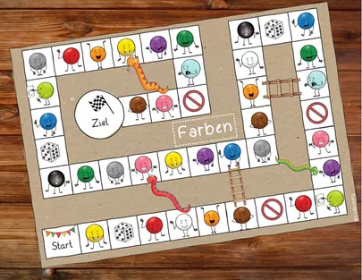 Bild in der Beschreibung des Unterrichtsmaterials Farben - Spielfeld - Wortschatz (DaZ, DaF) von FreuleinBerg #1