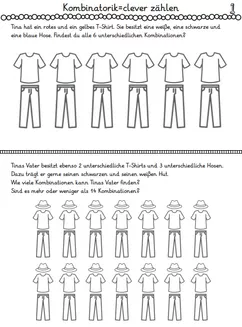 Bild in der Beschreibung des Unterrichtsmaterials Kombinatorik: Differenzierte Arbeitsblätter für die 3. und 4. Klasse von abc shop #2