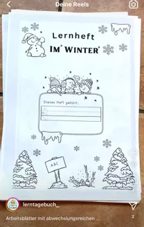 Bild in der Beschreibung des Unterrichtsmaterials Materialpaket Vorschule Winter fit für die Schule 1.Klasse Arbeitsblätter von LernTagebuch #1