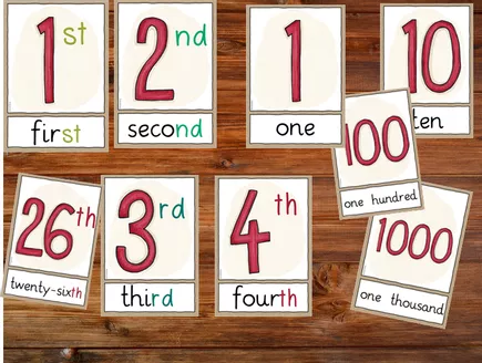 Bild in der Beschreibung des Unterrichtsmaterials Zahlen - Cardinal & Ordinal numbers - Materialpaket (Englisch) von FreuleinBerg #1