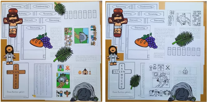 Bild in der Beschreibung des Unterrichtsmaterials FLIPBOOK basteln Karwoche und Ostern Kirchenjahr Religion von Helles Köpfchen #8