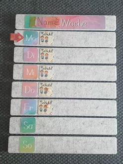 Bild in der Beschreibung des Unterrichtsmaterials Wochenplaner (Geschenk zur Einschulung oder für Klassen) von förderleichtpunkt #1