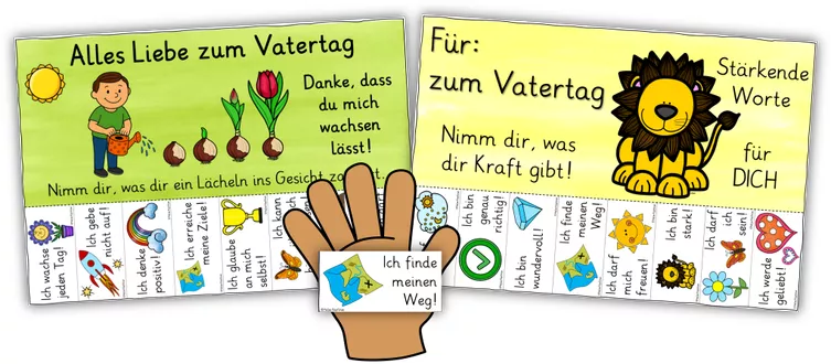 Bild in der Beschreibung des Unterrichtsmaterials Vatertag Geschenk / Growth Mindset to go Sprüche zum Abreißen von Helles Köpfchen #1