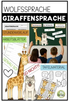 Bild in der Beschreibung des Unterrichtsmaterials Giraffen- und Wolfssprache – Konflikte kindgerecht lösen (Soziales Lernen 1.–4. Klasse) von LoriLei #1