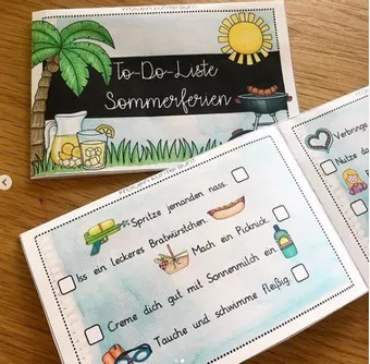 Bild in der Beschreibung des Unterrichtsmaterials To-Do-Liste Sommerferien von Froilein Kunterbunt #2