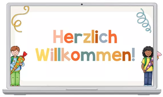 Bild in der Beschreibung des Unterrichtsmaterials Digitales Tafelbild: Einschulung von FreuleinBerg #1