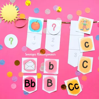 Bild in der Beschreibung des Unterrichtsmaterials ABC Wimpelketten von Sonniges Klassenzimmer #1