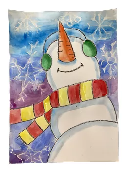 Bild in der Beschreibung des Unterrichtsmaterials Komplettpaket - Schneemann (auf der Straße) mit Lernwerkstatt & Kunstprojekt von Odd Bird & Company #1