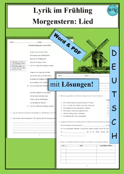 Arbeitsblatt Gedicht Goethe: Frühzeitiger Frühling - als PDF & Word ...