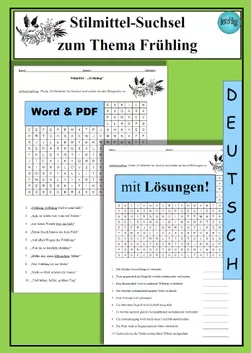 Arbeitsblatt Gedicht Goethe: Frühzeitiger Frühling - als PDF & Word ...
