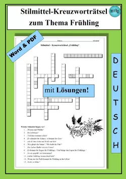 Arbeitsblatt Gedicht Goethe: Frühzeitiger Frühling - als PDF & Word ...