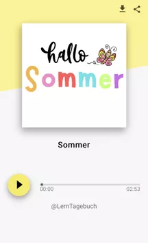 Bild in der Beschreibung des Unterrichtsmaterials Sommer Zuhören und Malen. Hörtext zum Hörverstehen, Hörkompetenz von LernTagebuch #2