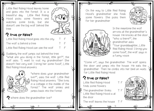 Bild in der Beschreibung des Unterrichtsmaterials Little Red Riding Hood - Interactive Reading (A1-A2) Simple Present (+Tafelmaterial) von Unterrichtmitspass #2