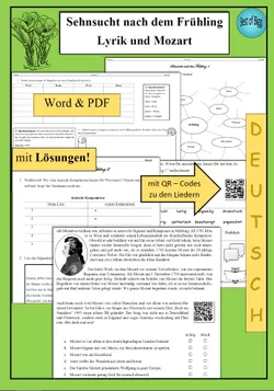Arbeitsblatt Gedicht Goethe: Frühzeitiger Frühling - als PDF & Word ...