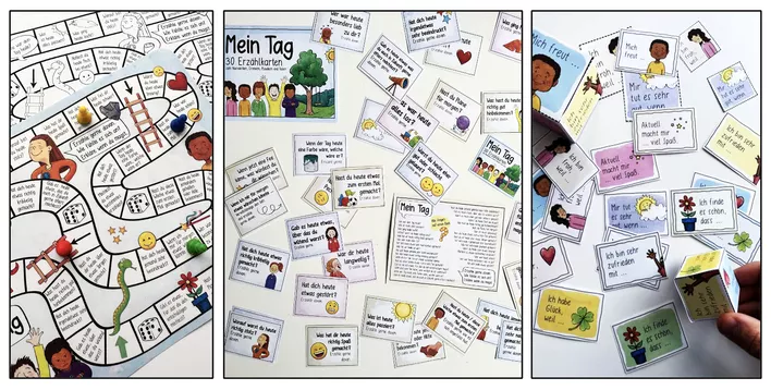 Bild in der Beschreibung des Unterrichtsmaterials Mein / Unser Tag ☀️ - Gespräche zu Hause / in der Familie Paket von Doodleteacher #1