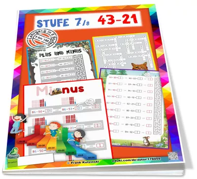 Bild in der Beschreibung des Unterrichtsmaterials Stufe 7: Aufgaben vom Typ 45-20 => 45-22 (± Lehrgang Zahlenraum 100, Stufe 7/8, ZE-ZE ohne ZU) von Stolpersteine #6