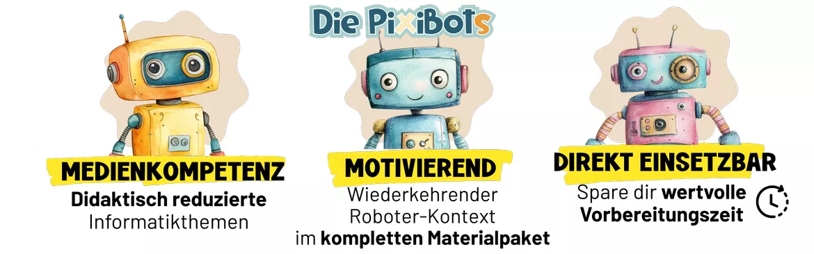 Bild in der Beschreibung des Unterrichtsmaterials Windows Explorer | Die PixiBots | Merk- & Arbeitsblätter mit Schulserver-Anpassung von ms.doubtfire #1