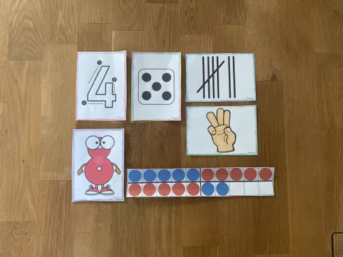 Bild in der Beschreibung des Unterrichtsmaterials Zahlbilder (Tafelmaterial + Hefteintrag) - Klasse 1 von Grundschulimpulse #1