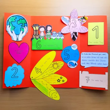 Bild in der Beschreibung des Unterrichtsmaterials Schöpfung Religion Lapbook von Helles Köpfchen #2