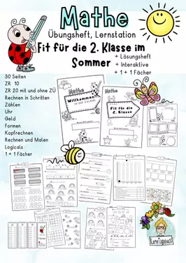 Bild in der Beschreibung des Unterrichtsmaterials Materialpaket Übungsheft Mathe 1.Klasse ZR 10, ZR 20 Rechnen lernen von LernTagebuch #2