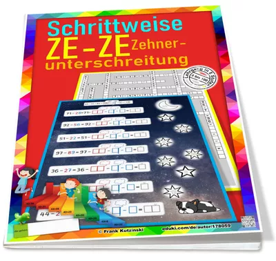 Bild in der Beschreibung des Unterrichtsmaterials Stufe 8a: ZehnerEiner minus ZehnerEiner mit schrittweiser Zehnerunterschreitung (± Lehrgang Zahlenraum 100, Stufe 8/8) von Stolpersteine #8