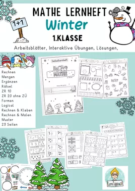 Bild in der Beschreibung des Unterrichtsmaterials Materialpaket Übungsheft Mathe 1.Klasse ZR 10, ZR 20 Rechnen lernen von LernTagebuch #4