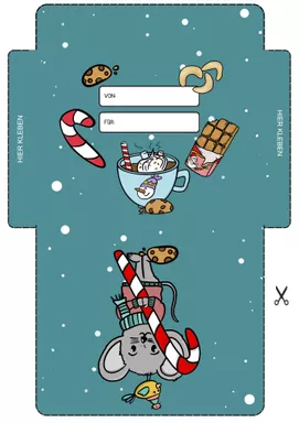 Bild in der Beschreibung des Unterrichtsmaterials Bastelvorlage und Malvorlage Weihnachten, Nikolaus, Weihnachtspost, Brief von LernTagebuch #2
