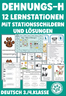Bild in der Beschreibung des Unterrichtsmaterials Was suche ich? Wörter mit Dehnungs-h stummes h Deutsch 3. Klasse von Lernpfotenclub #1