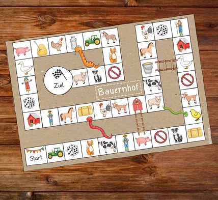 Bild in der Beschreibung des Unterrichtsmaterials Spielfeld - Bauernhof - Wortschatz - DaZ von FreuleinBerg #1