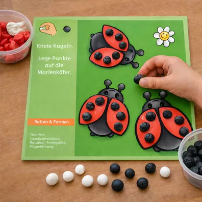 Bild in der Beschreibung des Unterrichtsmaterials Knetkartei Frühling – Feinmotorik spielerisch mit Knete fördern von DieRelitante #1