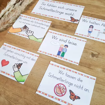 Bild in der Beschreibung des Unterrichtsmaterials Regeln - Schmetterlinge (Verhaltensregeln) von FreuleinBerg #2