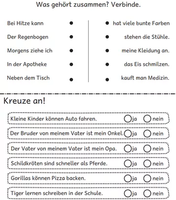 Bild in der Beschreibung des Unterrichtsmaterials Lese-Mal-Blätter Teil 2 für die 1. Klasse und 2. Klasse (12 ABs, Leseverständnis) von abc shop #1