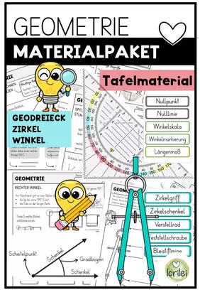 Bild in der Beschreibung des Unterrichtsmaterials Der Zirkel – Arbeitsblätter & Übungen | Geometrie Klasse 4 von LoriLei #1