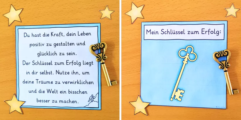 Bild in der Beschreibung des Unterrichtsmaterials Mein Schlüssel zum Erfolg - Mutmacher Motivationssprüche von Helles Köpfchen #2
