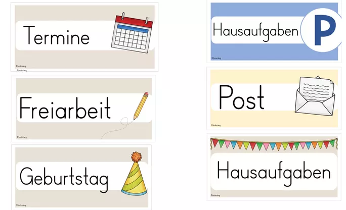 Bild in der Beschreibung des Unterrichtsmaterials Beschriftungen für den Klassenraum - Visualisierung von FreuleinBerg #1