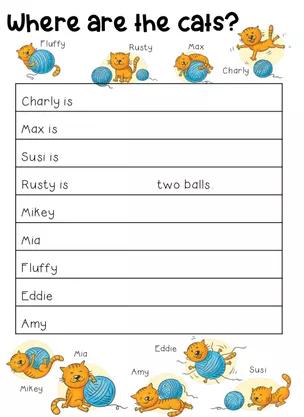 Bild in der Beschreibung des Unterrichtsmaterials Prepositions of Place – Präpositionen Englisch, Klasse 3, 4, 5, Ortspräpositionen, in, on, under, behind, next to, between, Arbeitsblätter, Grammatik Übungen, Spiele | Materialpaket von Unterrichtmitspass #4