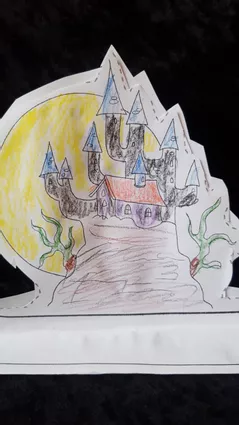 Bild in der Beschreibung des Unterrichtsmaterials Echt vampirisch - Geschichte mit Bastelset zu Halloween von illuBine #2
