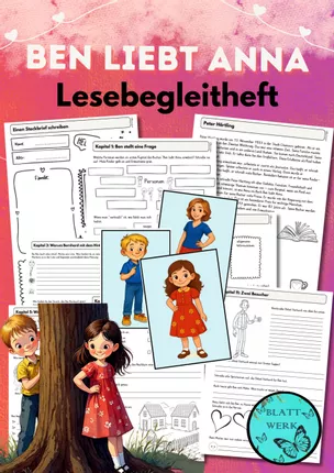 Bild in der Beschreibung des Unterrichtsmaterials Ben liebt Anna: Aufgaben zum Buch, Lektüre, Liebe, Lesebegleitheft von Blattwerk #1