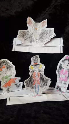 Bild in der Beschreibung des Unterrichtsmaterials Echt vampirisch - Geschichte mit Bastelset zu Halloween von illuBine #1