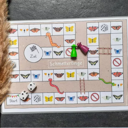 Bild in der Beschreibung des Unterrichtsmaterials Spielfeld - Schmetterlingsarten von FreuleinBerg #1