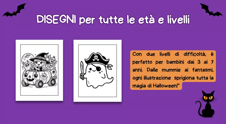 Bild in der Beschreibung des Unterrichtsmaterials HALLOWEEN Libro da Colorare per Bambini von Matite Colorate Books #2