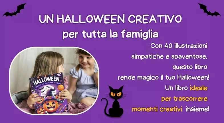 Bild in der Beschreibung des Unterrichtsmaterials HALLOWEEN Libro da Colorare per Bambini von Matite Colorate Books #1
