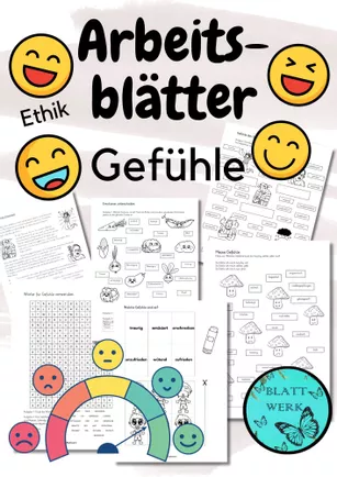 Bild in der Beschreibung des Unterrichtsmaterials Spiel: Gefühle /Machs kurz! von Blattwerk #1
